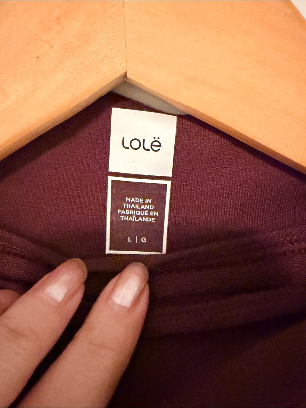 Lole Cropped Mock Neck Long-Sleeve Top in burgundy - Picture 4 of 13
